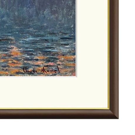 ★ モネ 「国会議事堂、日没」 額入り 複製画 高精彩工芸画 額絵 額装画 名画 レプリカ 透明アクリル 印象派 J1-233 【納期：約1週間】