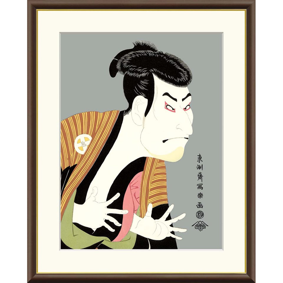 江戸版画三枚綴り額入り [B28134] original