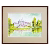 油絵　日下部 寛/プロバンスの村　オリジナル　額装 油絵 日下部 寛/プロバンスの村 オリジナル 額装 油絵 日下部 寛