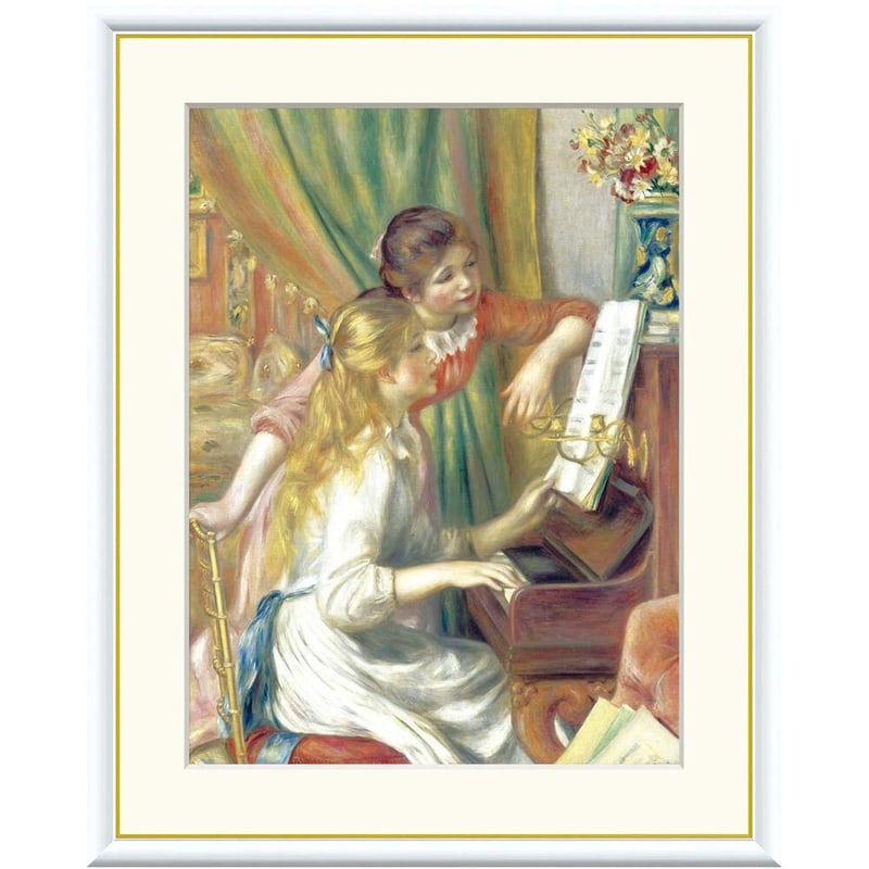 管51☆絵画☆ルノアール☆ピアノに寄る少女たち☆複製画 ピアノに寄る少女たち - Wikipedia