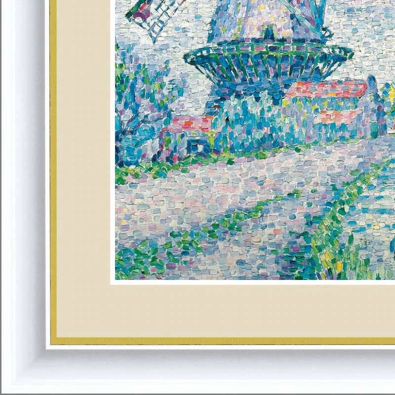 シニャック『オーフェルスヒーの運河』F6号（額外寸52ｘ42cm）高精細巧芸画 新品 絵画 世界の名画 インテリアアート