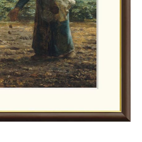 ★ ミレー 「馬鈴薯植え」 額入り 複製画 高精彩工芸画 額絵 額装画 名画 レプリカ 透明アクリル バルビゾン派 農民画 J1-015 【納期：約1週間】