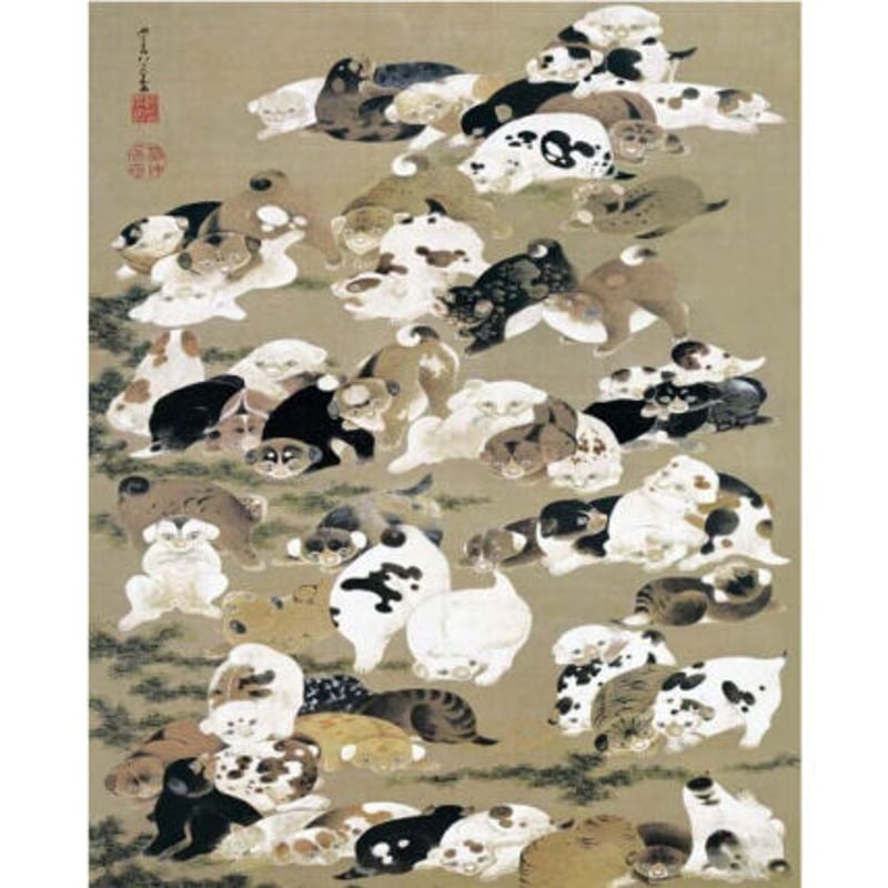 【真作】小林立堂/仔犬図/犬図/子犬図/小犬図/掛軸/名家伝来/AD-914 真作】小林立堂/仔犬図/犬図/子犬図/小犬図/掛軸/名家伝来/