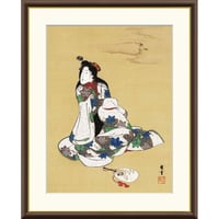 ● 歌川広重 「高尾太夫」 額入り 複製画 高精彩工芸画 江戸の浮世絵 名画 人物 美人画 二代目高尾太夫  仙台高尾 J2-149 【納期：1週間】