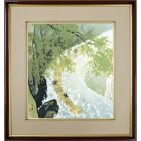 東山魁夷　早春の丘　10号　リトグラフ 楽天市場】東山魁夷 生前作「 早春の丘 」 リトグラフ 版画