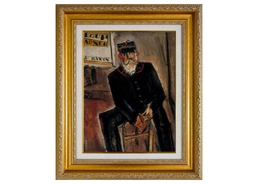 佐伯祐三 、ガラージュ、画集画、額付 佐伯祐三 、ガラージュ、画集画