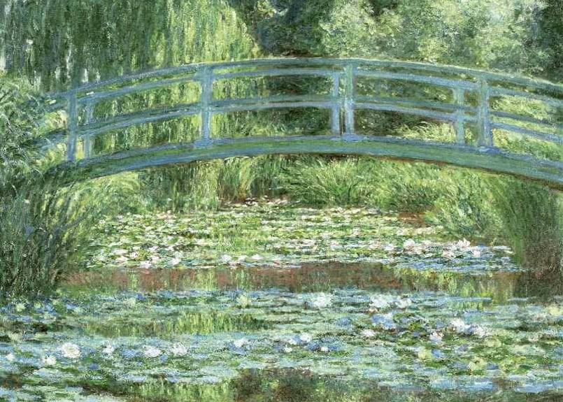 クロード・モネ 「睡蓮の池と日本の橋」 F6号（額外寸52ｘ42cm） 高