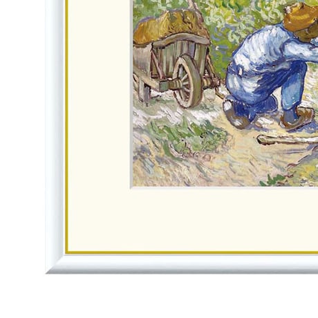 ★ ゴッホ 「初歩き」 額入り 複製画 高精彩工芸画 額絵 額装画 名画 レプリカ 透明アクリル ポスト印象派 メトロポリタン美術館所蔵  J1-238 【納期：約1週間】
