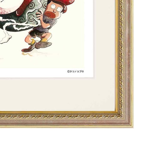 タツノコプロ監修 「ハクション大魔王 1」 ジークレー版画 額入り 複製画 昭和のテレビアニメ 1969年TV放映 ギャグ漫画 コメディ 【四つ切】【C8014】