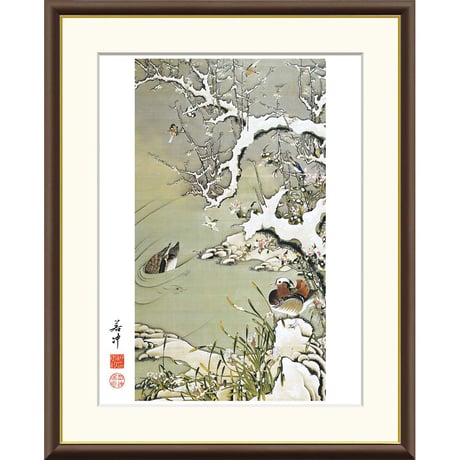 川端龍子、紅梅圖、超希少額装用画版、新品額装付、状態良好、送料込み 川端龍子、紅梅圖、超希少額装用画版、新品額装付、状態良好