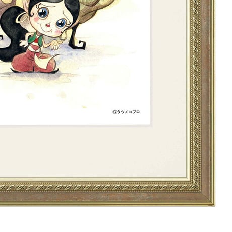 タツノコプロ監修 「ハクション大魔王 2」 ジークレー版画 額入り 複製画 昭和のテレビアニメ 1969年TV放映 ギャグ漫画 コメディ 【四つ切】【C8015】