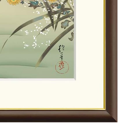 ● 酒井抱一 「芦に白鷺図」 飛雪白鷺図　額入り 複製画 高精彩工芸画 額装画 日本画 名画 レプリカ 花鳥風月 江戸琳派 山種美術館（東京）所蔵 J2-084【納期：約1週間】