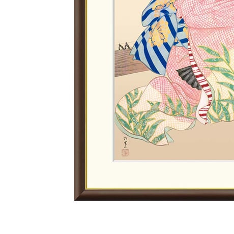 ● 上村松園 「娘深雪」 額入り 複製画 高精彩工芸画 額装画 日本画 名画 レプリカ 美人画 朝顔日記 足立美術館（島根）所蔵 J2-024 【納期：約1週間】