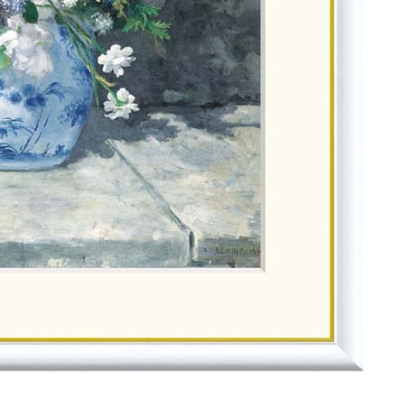★ ルノワール 「春のブーケ」 額入り 複製画 高精彩工芸画 額絵 額装画 名画 レプリカ 透明アクリル 印象派 春の花 J1-032 【納期：約1週間】