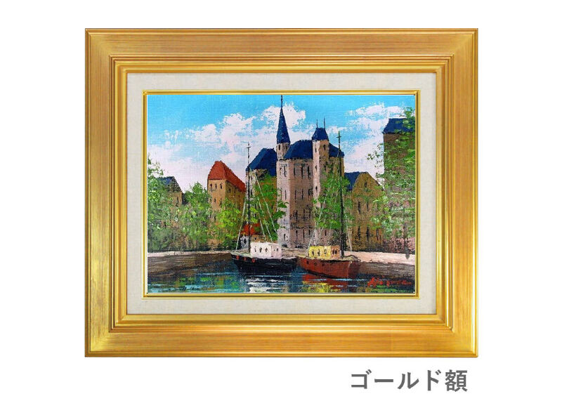 油彩画 洋画 (油絵額縁付きで納品対応可) 翳す WF6 「河童橋」 羽沢 油彩画 洋画 (油絵額縁付きで納品対応可) 翳す WF6 「河童橋」 羽沢