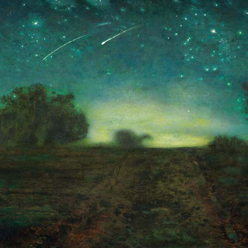 ☆ ミレー 「星の夜」 額入り 複製画 高精彩工芸画 額絵 額装画 名画