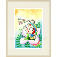 タツノコプロ監修 「昆虫物語 みなしごハッチ 4」 ジークレー版画 額入り 複製画 昭和のテレビアニメ 1970年TV放映  みつばちハッチ 冒険ファンタジー 【半切】【C8026】