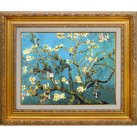 ＊ ゴッホ 「花咲くアーモンドの枝」 F6号　額入り　複製画　静物画　ジクレー　透明ジェル加工　透明アクリル　後期印象派 【世界の名画】