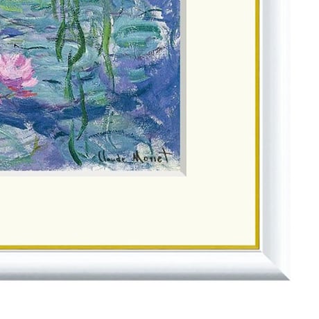 ★ モネ 「睡蓮 （モネ 睡蓮のとき／カバー作）」 額入り 複製画 高精彩工芸画 額絵 額装画 名画 レプリカ 透明アクリル 印象派 J1-225 【納期：約1週間】