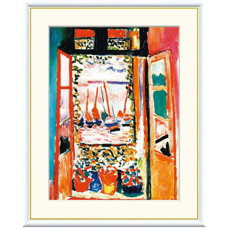 アンリ・マティス 「コリウールの窓」 額入り 複製画 高精彩工芸画 額絵 額装画 アート レプリカ 透明アクリル 表現主義 フォーヴィズム マチス J1-092 【納期：約1週間】