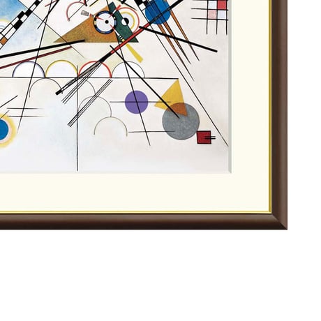 カンディンスキー 「コンポジション 8」 額入り 複製画 高精彩工芸画  額装画 レプリカ 前衛 アート 抽象画 表現主義 J1-192 【納期：約1週間】