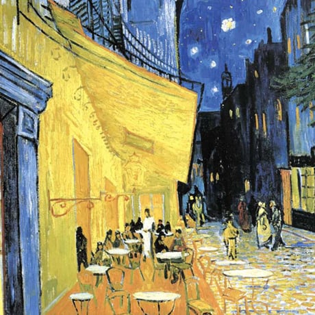 ★ ゴッホ 「夜のカフェテラス」 額入り 複製画 高精彩工芸画 額絵 額装画 名画 レプリカ 透明アクリル ポスト印象派 アルル クレラーミューラー美術館所蔵 J1-062 【納期：約1週間】
