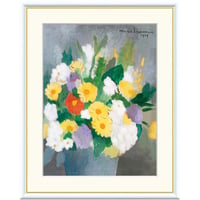 マリー・ローランサン 「花束」 額入り 複製画 高精彩工芸画  額装画 レプリカ エコールドパリ 静物画 J1-180 【納期：約1週間】