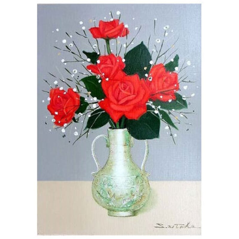 油絵/薔薇/ローズ/8号/額縁 油絵/薔薇/ローズ/8号/額縁 油絵/薔薇/ローズ/8号/額縁