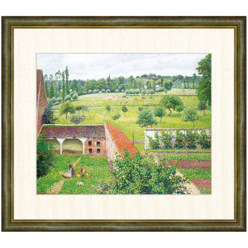 絵画 窓から眺める丘 フランス・ゴブラン織り使用 キャンバス 額絵