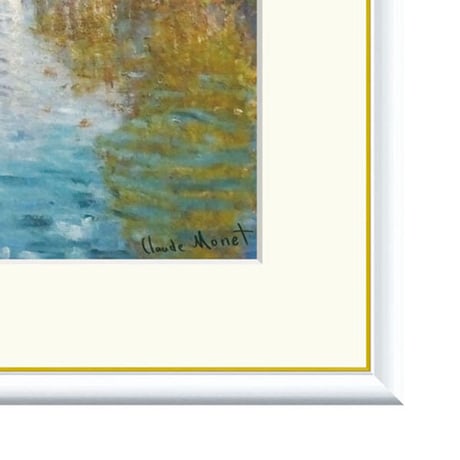 ★ モネ 「アルジャントゥイユ、秋の効果」 額入り 複製画 高精彩工芸画 額絵 額装画 名画 レプリカ 透明アクリル 印象派 J1-226 【納期：約1週間】