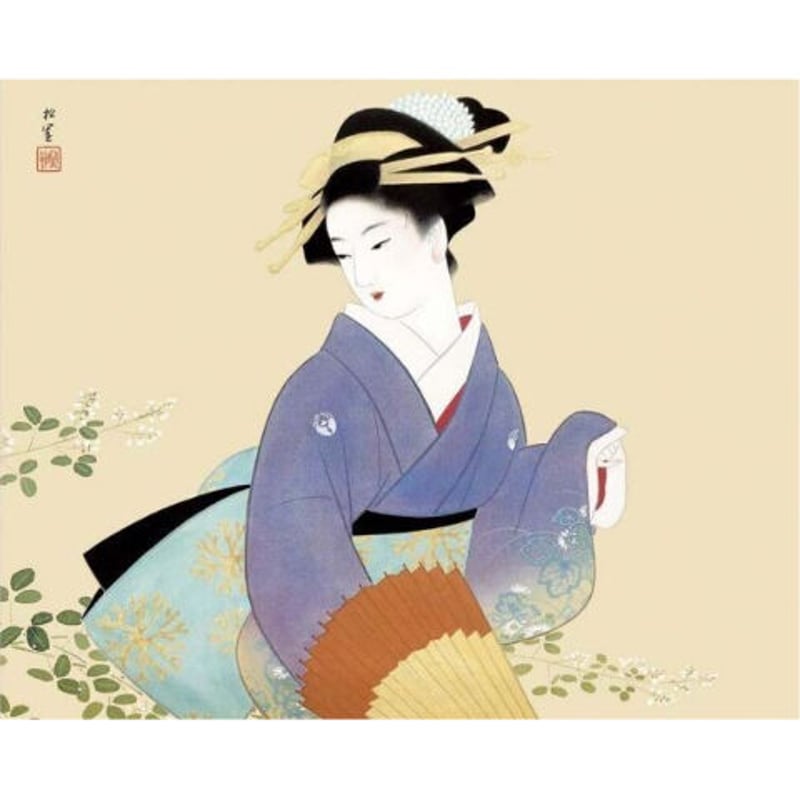 文化勲章受章作家上村松園肉筆作品