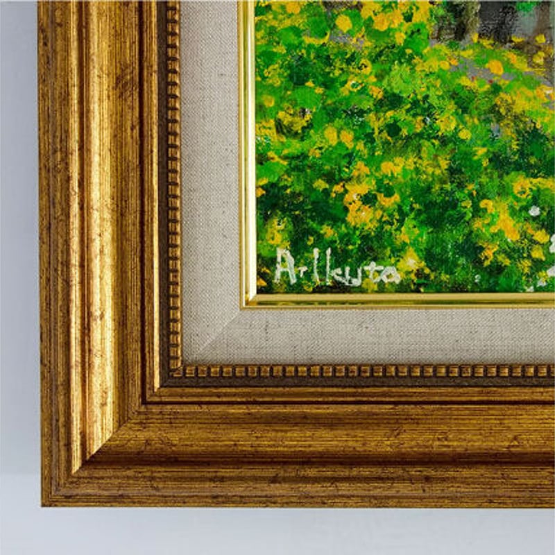 人物画油絵ベルナール・シャロワフランスF6額付き手描き肉筆