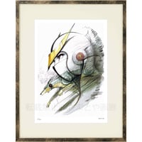 タツノコプロ監修 「新造人間キャシャーン （大） 」 ジークレー版画 額入り 複製画 昭和のテレビアニメ 1973年TV放映 【半切】【C8033】