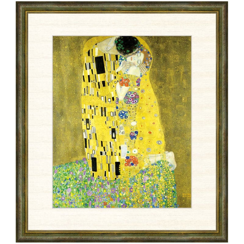 油絵原画 静物画 四号「パンとワインとクリムトの風景画」