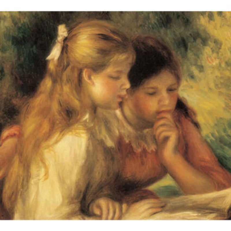 絵画 レプリカ 読書する少女 読書する二人の少女』 ルノワール 4号