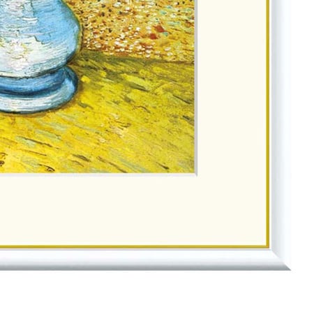 ★ ゴッホ 「ひな菊とアネモネ」 額入り 複製画 高精彩工芸画 額絵 額装画 名画 レプリカ 透明アクリル ポスト印象派 パリ時代 静物画  J1-240 【納期：約1週間】