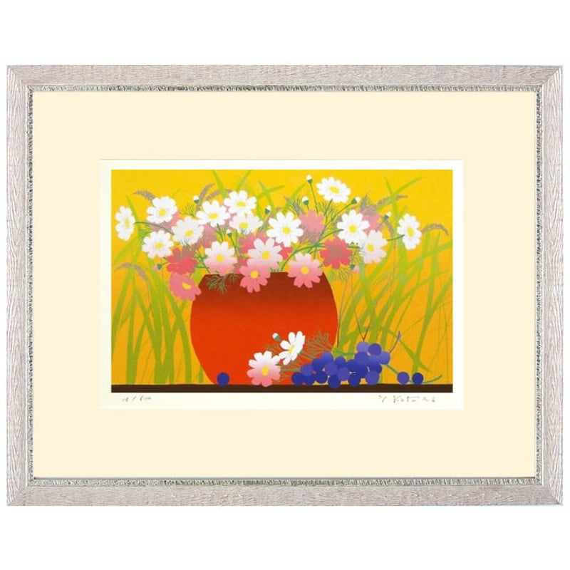 油絵「秋桜」F8号 油彩画