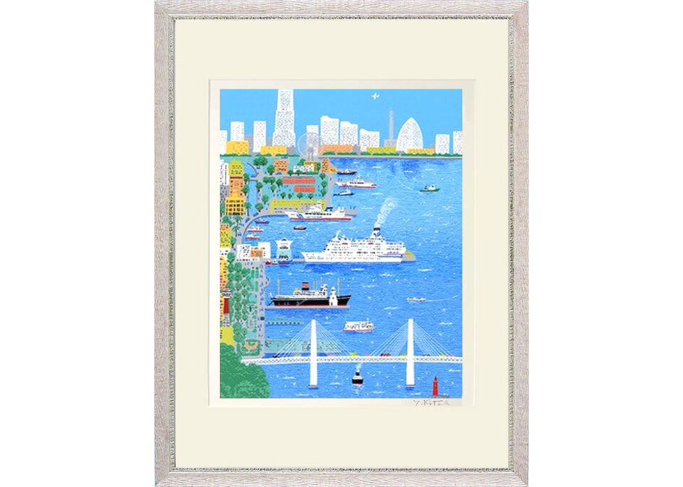 吉岡浩太郎『横濱みなとみらい・三々（ナチュラル）』シルクスクリーン