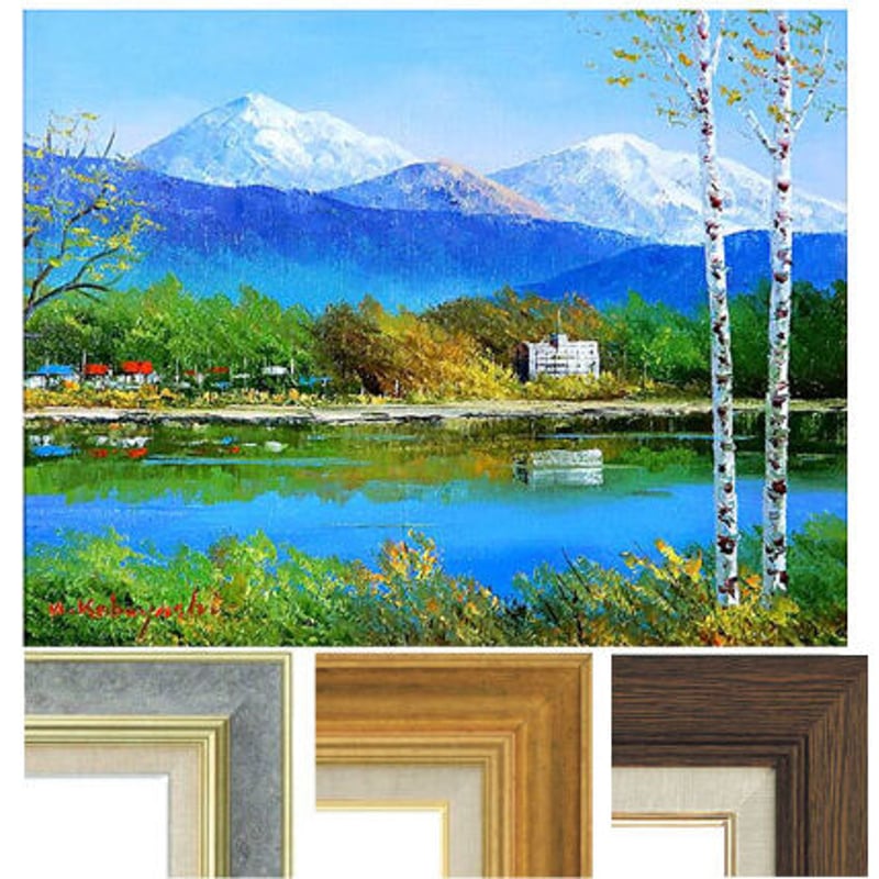 渡辺芳文、【窓辺】、希少な画集より、新品額装付、マット額装付き