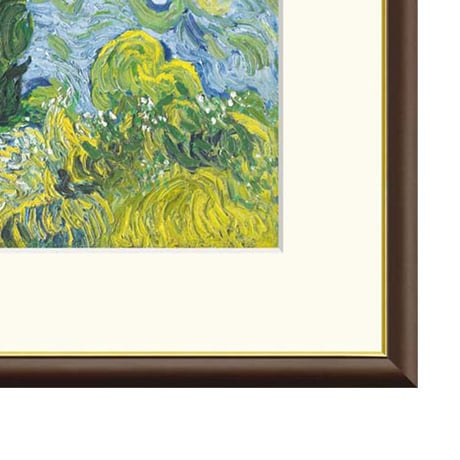 ★ ゴッホ 「糸杉」 額入り 複製画 高精彩工芸画 額絵 額装画 名画 レプリカ 透明アクリル ポスト印象派 サン=レミ時代 風景画 メトロポリタン美術館所蔵  J1-241 【納期：約1週間】