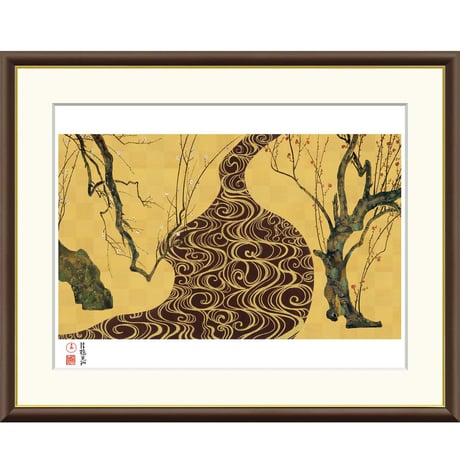 紅白梅筒茶碗　尾形光琳風 尾形光琳の代表作「紅白梅図屏風」 - 熱海経済新聞