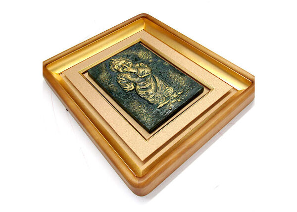 管理番号❀M013◻️⊶北村西望 喜ぶ少女 レリーフ 額縁 新品 ブロンズ 銅製 管理番号❀M013◻️⊶北村西望 喜ぶ少女 レリーフ 額縁 新品 ブロンズ 銅製