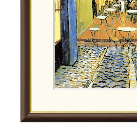 ★ ゴッホ 「夜のカフェテラス」 額入り 複製画 高精彩工芸画 額絵 額装画 名画 レプリカ 透明アクリル ポスト印象派 アルル クレラーミューラー美術館所蔵 J1-062 【納期：約1週間】