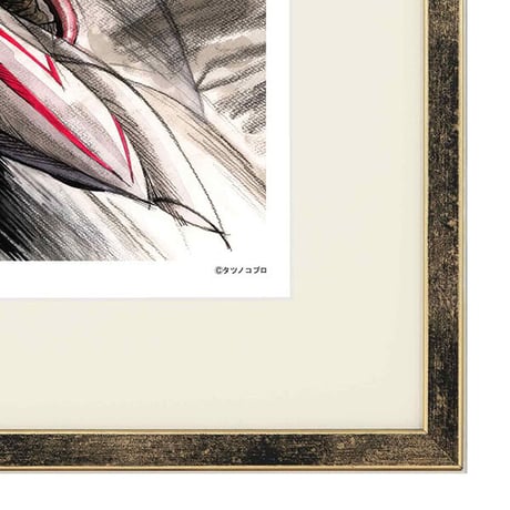 タツノコプロ監修 「マッハGoGoGo 2」(大) ジークレー版画 額入り 複製画 昭和のテレビアニメ 1967年TV放映 カーレース 【半切】【C8031】