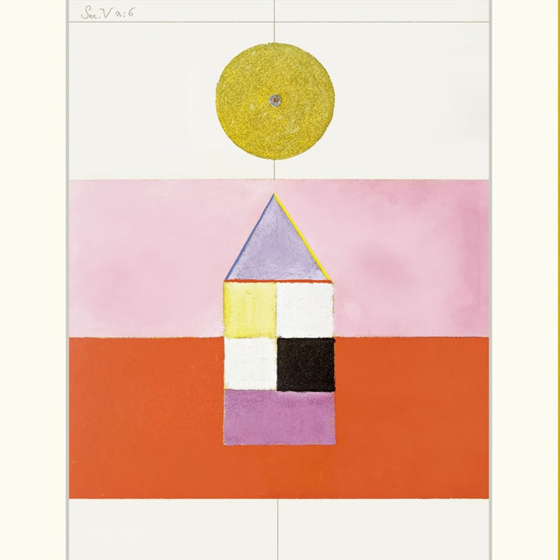 ヒルマアフクリントHilma AF KLINTカタログレゾネ画集 6＊新品 ヒルマ・アフ・クリント 「Series V No.6」額入り 複製画 高精彩
