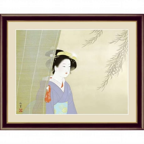 上村松園 おもてなし 美品 「母子」 痛々しい 工芸印刷 上村松園 おもてなし 美品 「母子」 痛々しい 工芸印刷