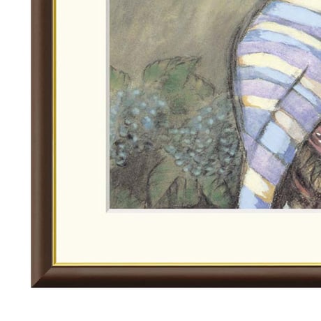 ● 竹久夢二 「日本之雨」 額入り 複製画 高精彩工芸画 日本画 名画 レプリカ 美人画 大正ロマン J2-130【納期：約1週間】