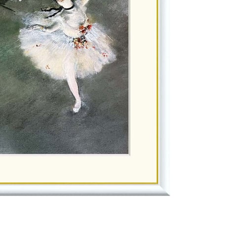 ドガ 「舞台の踊り子」 額入り 複製画 高精彩工芸画 額絵 額装画 レプリカ 印象派 オペラ座 エトワール バレリーナ J1-161 【納期：約1週間】