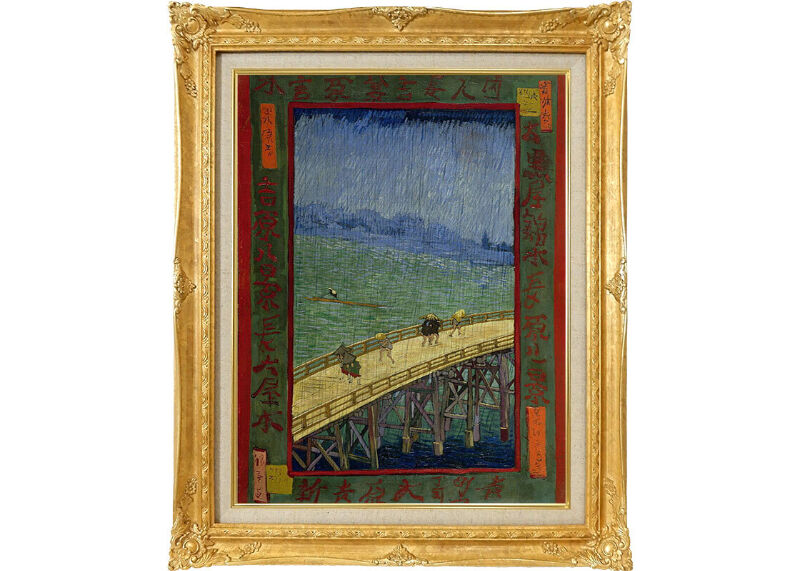 1960年代】ACP名画 C.モネ 遊覧船 (複製画、油絵) 額な