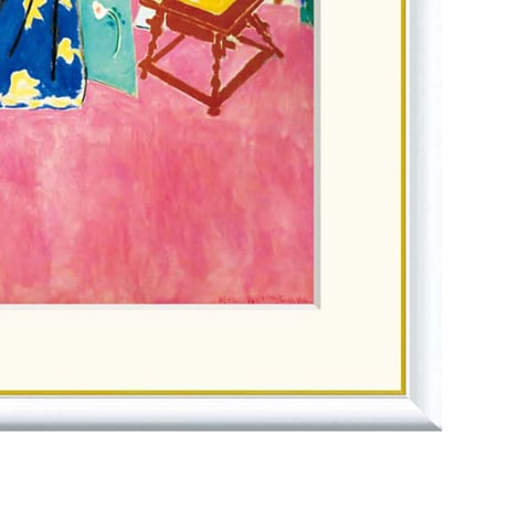 アンリ・マティス 「バラ色のアトリエ」 額入り 複製画 高精彩工芸画 額絵 額装画 アート レプリカ 透明アクリル 表現主義 フォーヴィズム マチス J1-100 【納期：約1週間】